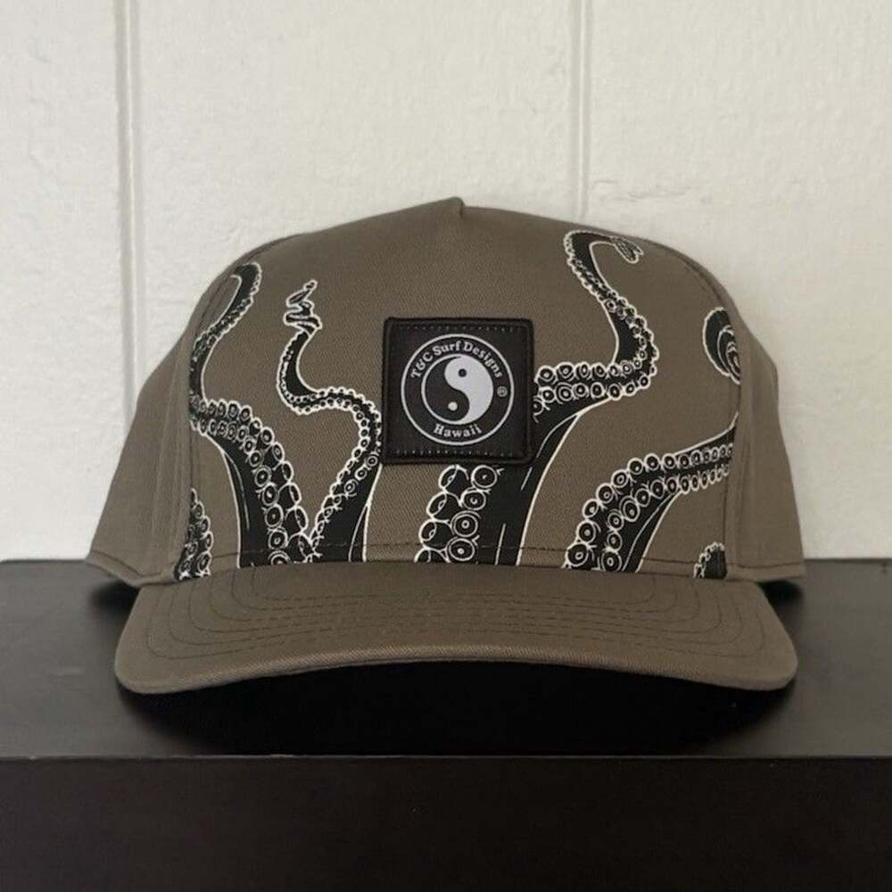 T&C Surf Designs Brown Graphic Print Baseball Cap Adjustable One Size Unisex